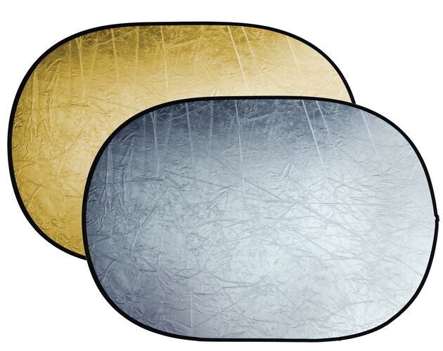 Skladací reflektor BRESSER BR-TR5 2-v-1 zlatý/strieborný 120 × 180 cm