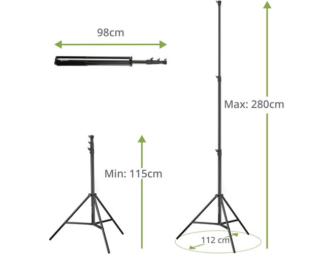 Sada 2× statív BRESSER BR-TP280 PRO-1 (280 cm) + taška, image-3