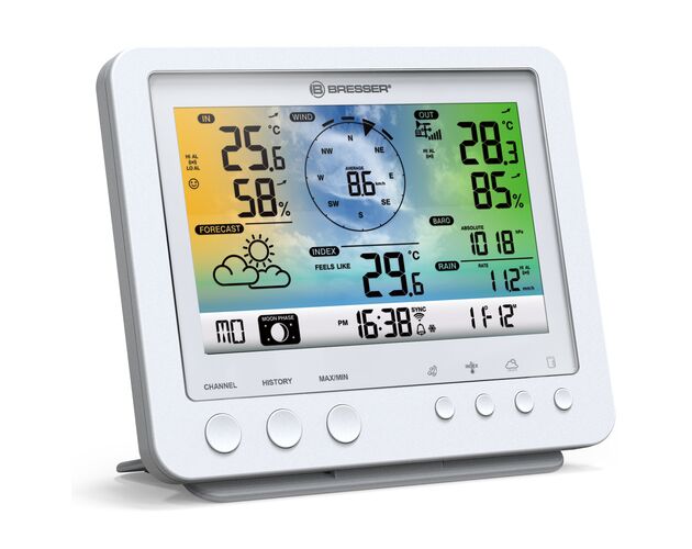 WLAN farebná meteostanica BRESSER s 5-v-1 profi senzorom – biela, image-4