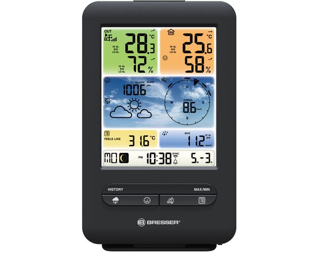WLAN farebná meteostanica BRESSER s 5-v-1 profi senzorom V, image-3