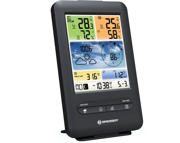 WLAN farebná meteostanica BRESSER s 5-v-1 profi senzorom V, image-5