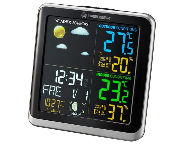 Meteostanica BRESSER ClimaTemp TB s LCD farebným displejom, image-2