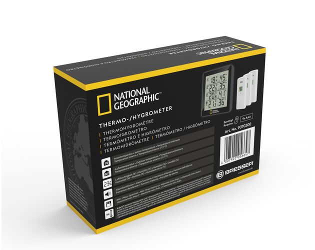 Digitálny termo-hygrometer NATIONAL GEOGRAPHIC pre 4 zóny – čierny, image-7