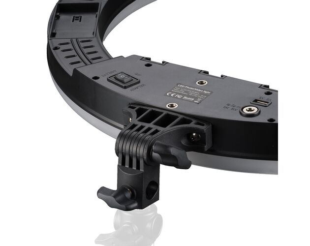 LED kruhové svetlo BRESSER STR-48B 48W s držiakom na kameru a smartfón, image-4