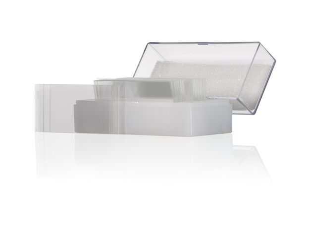 Krycie sklíčka BRESSER 24×50 mm z borosilikátového skla – 100 ks, image-2