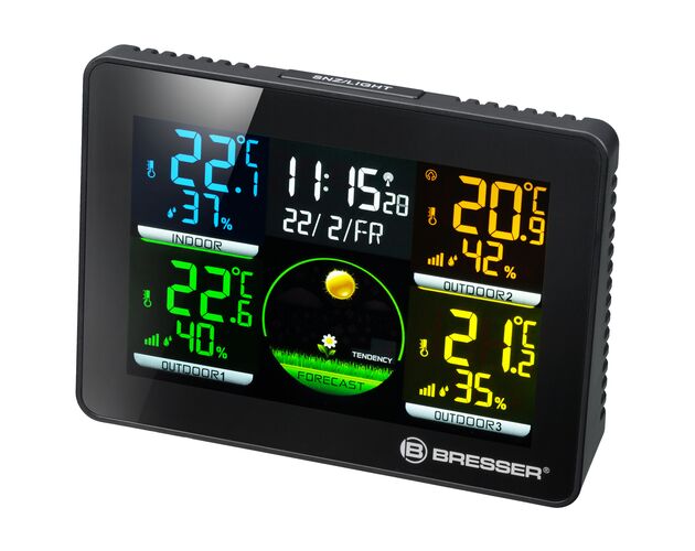 Termo-hygrometer BRESSER Quadro NLX s 3 vonkajšími senzormi, image-2