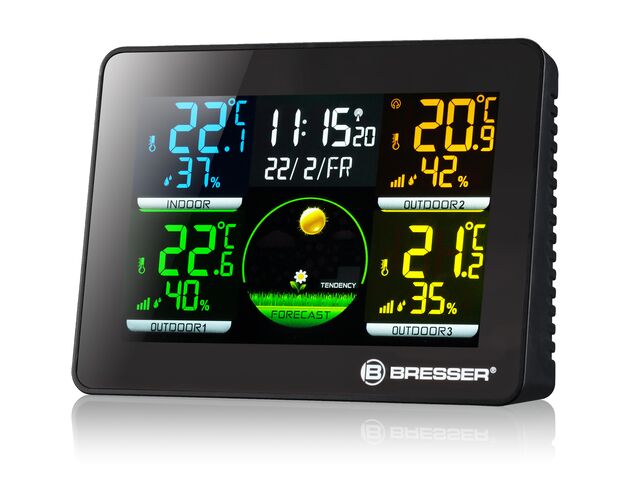 Termo-hygrometer BRESSER Quadro NLX s 3 vonkajšími senzormi, image-3