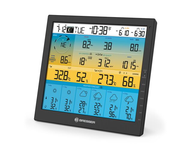 6-dňová meteostanica BRESSER 4CAST PRO SF WLAN 7-v-1 – solárna, image-2