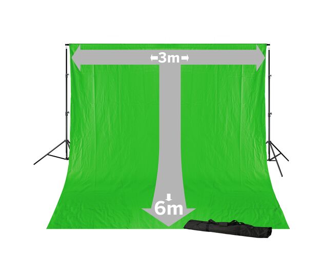 Pozadie BRESSER BR-D23 + greenscreen/chromakey zelené 3 × 6 m, image-2