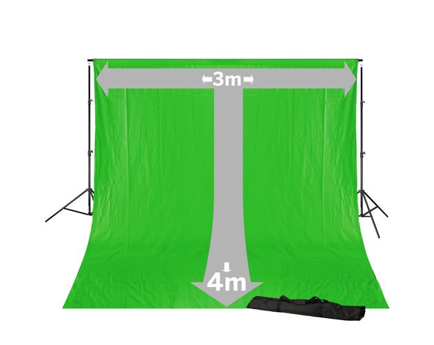 Pozadie BRESSER BR-D23 + greenscreen/chromakey zelené 3 × 4 m, image-2