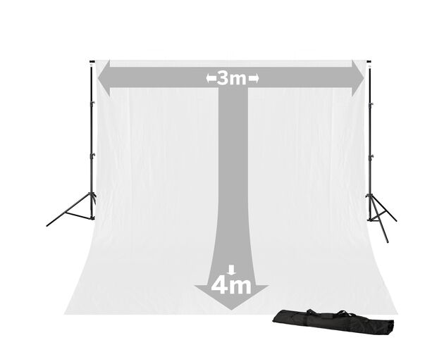 Pozadie BRESSER BR-D23 + látka 3 × 4 m – biele, image-2