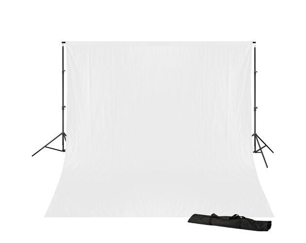 Pozadie BRESSER BR-D23 + látka 3 × 4 m – biele