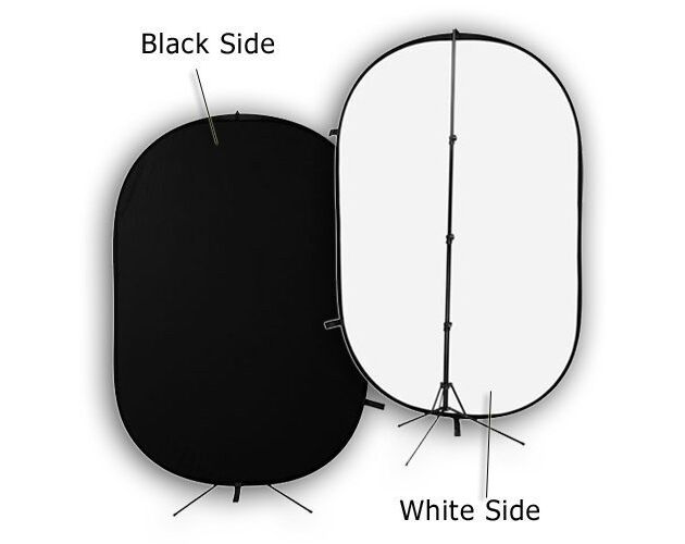 Skladacie pozadie BRESSER BR-3 180 × 240 cm – čierne/biele, image-2
