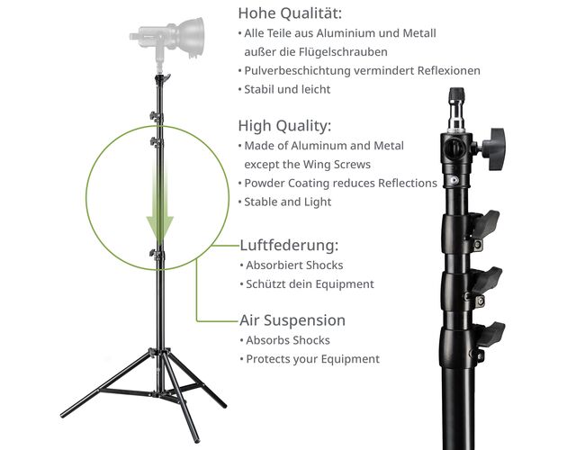 Kompaktný lampový statív BRESSER BR-TP240 PRO-1 – 240 cm, image-4