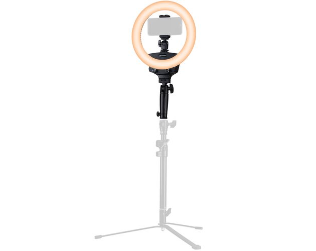 Bi-Color LED kruhové svetlo BRESSER BR-22B s rukoväťou a závitom, image-4