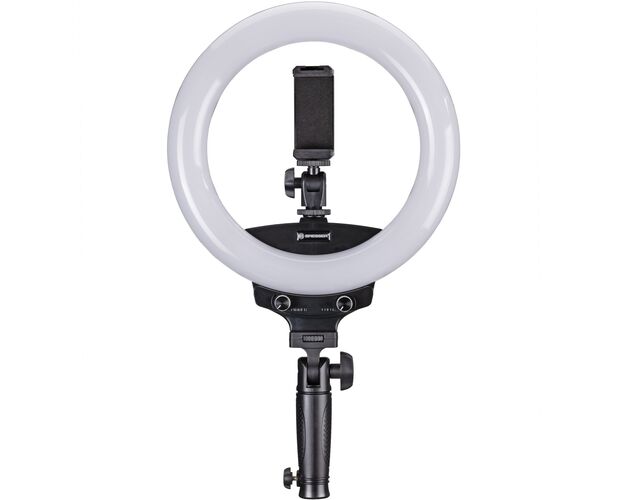 Bi-Color LED kruhové svetlo BRESSER BR-22B s rukoväťou a závitom, image-2