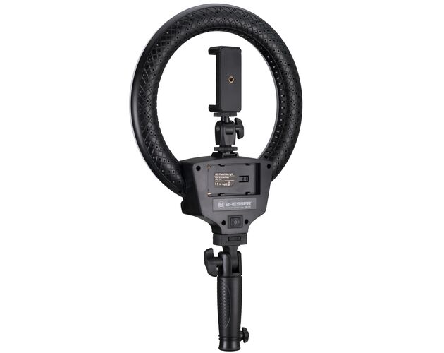 Bi-Color LED kruhové svetlo BRESSER BR-22B s rukoväťou a závitom, image-3