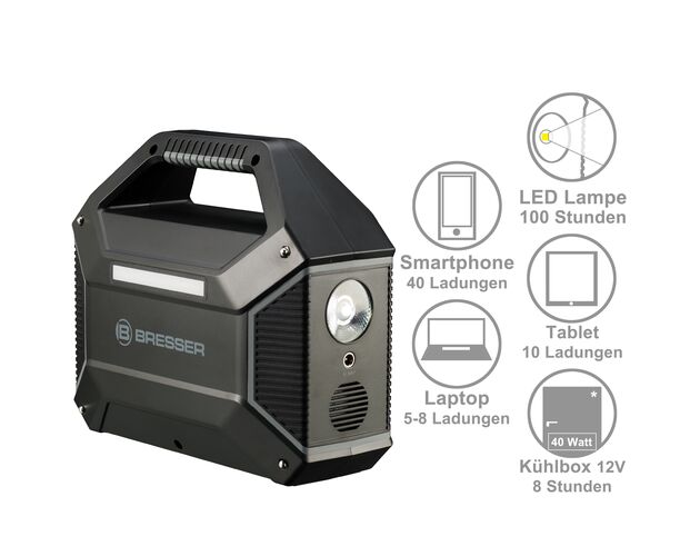 Sada BRESSER Mobile Power-Station 100 W + solárny panel 40 W, image-3