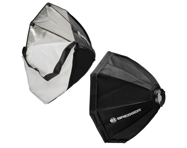 COB LED svetlo BRESSER BR-135RGB Duo Kit so softboxom, image-4