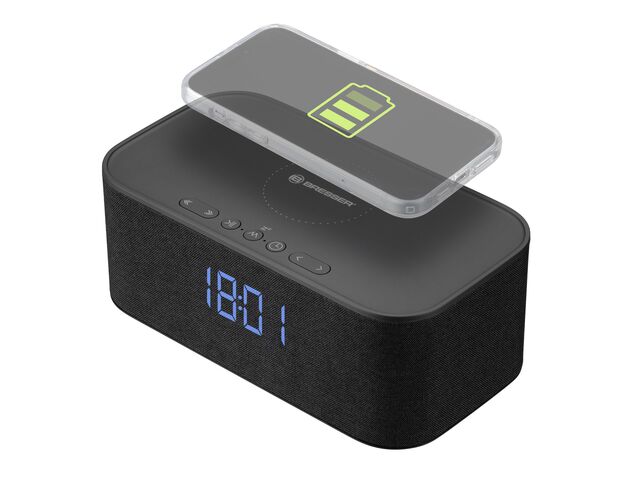 Bluetooth stereo reproduktor BRESSER s budíkom a nabíjaním, image-2