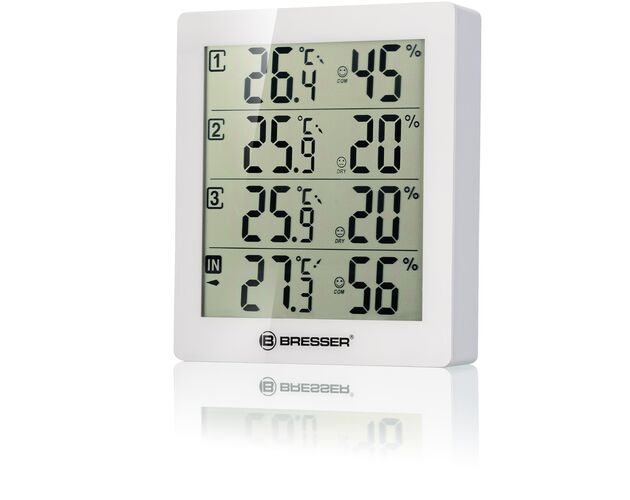 Termo-hygrometer BRESSER Quadro – 4 nezávislé merania, image-2