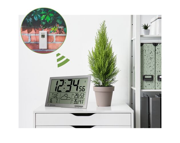 Nástenné hodiny BRESSER MyTime Jumbo LCD – s počasím, image-2