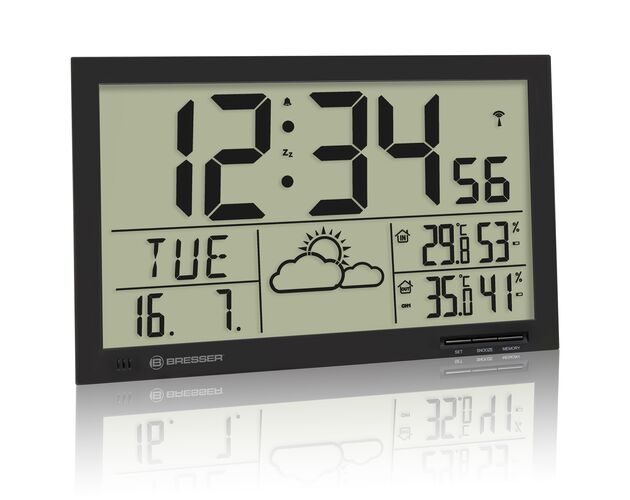 Nástenné hodiny BRESSER MyTime Jumbo LCD – s počasím, image-3