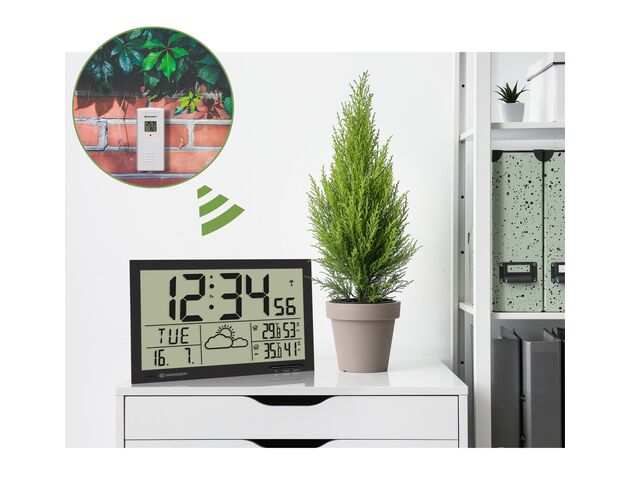 Nástenné hodiny BRESSER MyTime Jumbo LCD – s počasím, image-2