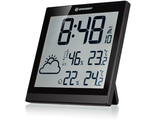 LCD nástenné hodiny BRESSER ClimaTemp JC – s počasím, image-3