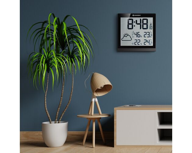 LCD nástenné hodiny BRESSER ClimaTemp JC – s počasím, image-2