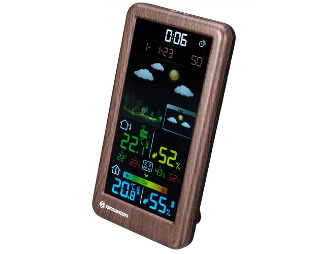 Funkčná meteostanica BRESSER Neomeo V – drevený dizajn, image-4