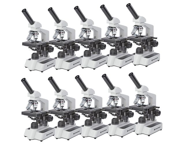 Mikroskopická sada BRESSER Erudit DLX 40–600× – 10 ks