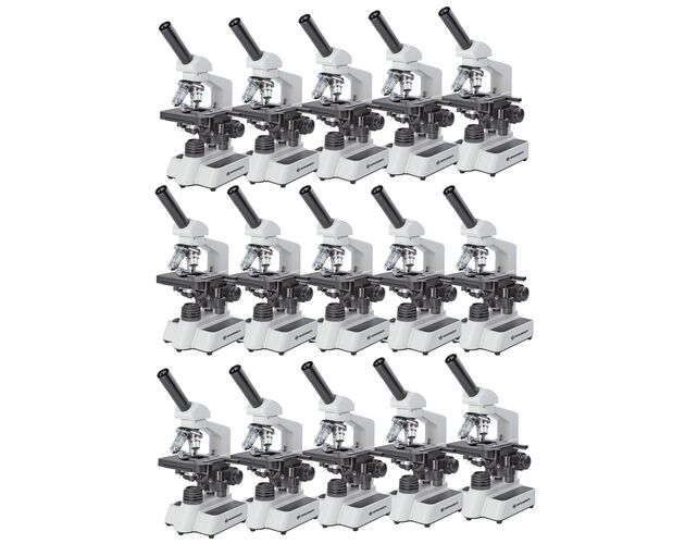 Bresser Erudit DLX 40x-600x Mikroskop (Sada 15 ks pre školy)