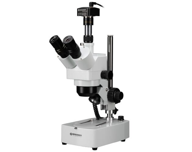 Stereomikroskop BRESSER Advance ICD 10–160× Zoom + MikroCam SF UHD