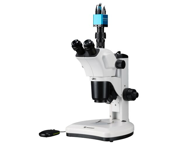 Stereomikroskop BRESSER Science ETD-301 7–63× Trino Zoom + MikroCam MINI Full HD HDMI