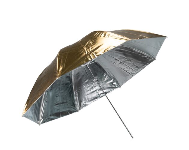 Reflexný dáždnik BRESSER SM-21 – strieborný/zlatý 110 cm