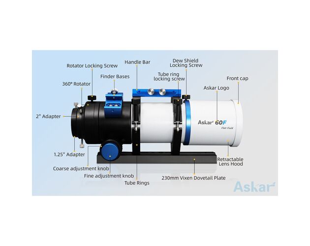 Askar AP 60/408 60F Flatfield - apochromatický refraktor, image-6
