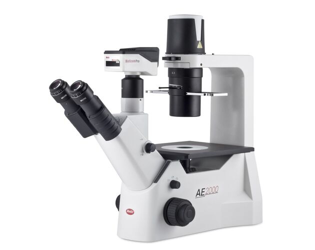 Motic Inverzný mikroskop AE2000, trinokulárny, infinity, 40×–400×, fázový kontrast, halogén 30W, image-6