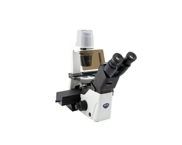 Optika Inverzný mikroskop IM-300LD4, fluorescenčný, trinokulárny, inversný, infinity, planárny, 100×–400×, 10×/22, dopadajúce a prechádzajúce svetlo, LED 8 W