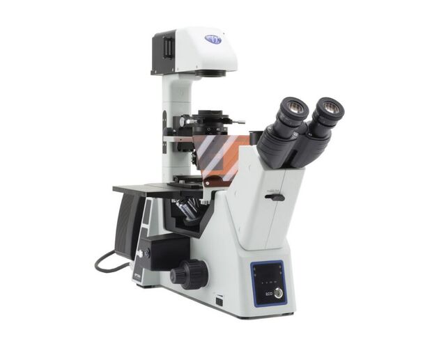 Optika Inverzný mikroskop IM-5FLD, fluorescenčný, trinokulárny, inversný, 10×/24 mm, dopadajúce a prechádzajúce svetlo, LED 5 W + 8 W, bez objektívov, image-2