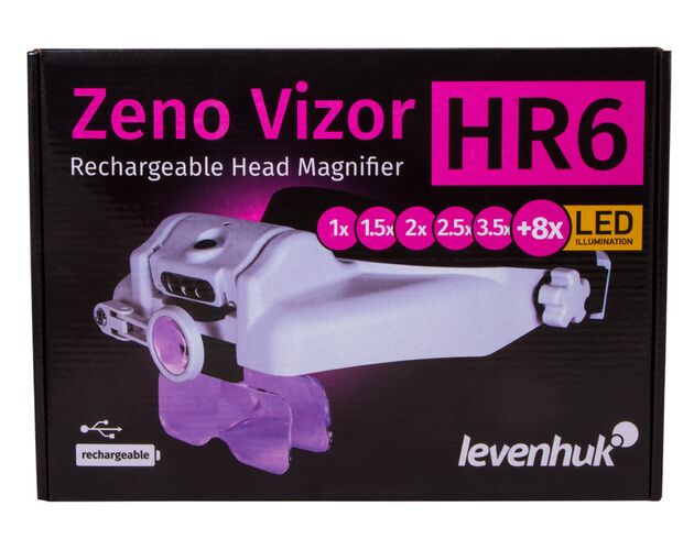 Náhlavná lupa s nabíjateľnou batériou Levenhuk Zeno Vizor HR6, image-11