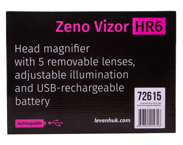Náhlavná lupa s nabíjateľnou batériou Levenhuk Zeno Vizor HR6, image-12