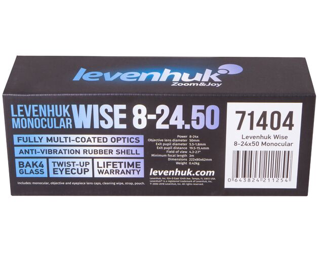 Monokulárny ďalekohľad Levenhuk Wise 8–24x50, image-9