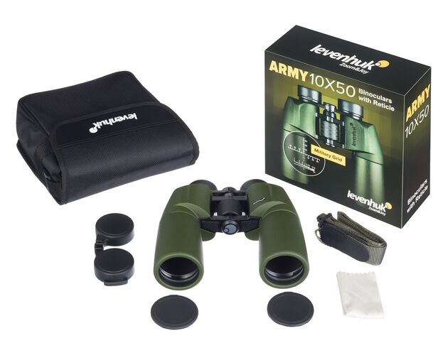 Ďalekohľad Levenhuk Army 10x50 so zameriavačom, image-4