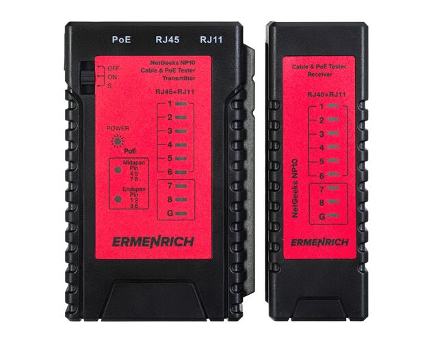 Ermenrich NetGeeks NP10 tester káblov a PoE, image-2