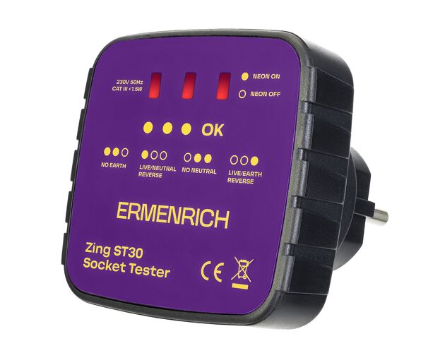 Ermenrich Zing ST30 tester zásuviek