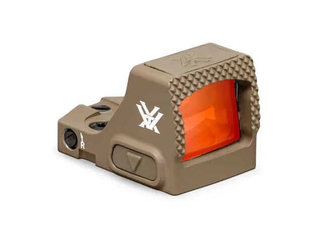 Vortex Defender-CCW 3 MOA Tan Kolimátor, Vyberte model: VORTEX DEFENDER CCW 3 MOA%%%3 MOA bod • 1× zväčšenie • Pieskový • 27g