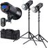 COB LED Dual Kit BRESSER BR-200S s reflektormi – denné svetlo