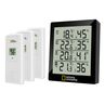 Digitálny termo-hygrometer NATIONAL GEOGRAPHIC pre 4 zóny – čierny