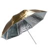 Reflexný dáždnik BRESSER SM-21 – strieborný/zlatý 110 cm